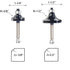 6PCS Set 6 3/8" 1/4 2-in-1 Trimming Roundover Router Bit with Extra Guide Bearings, Shank Carbide Edge Forming Bits