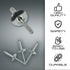 100PCS Large Flange Aluminum Pop Rivets 3/16" X 3/4" Big Head Steel Mandrel Dome Body Blind Clenches
