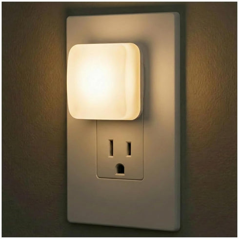 Lights by Night Mini Square LED Night Light, Plug in, Dusk to