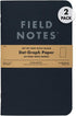 Field Notes 2-Pack Pitch Black Notebooks, 4.75" X 7.5", Dot-graph, 64 Pages, Thin Pocket Sized EDC Notebook, 90 GSM