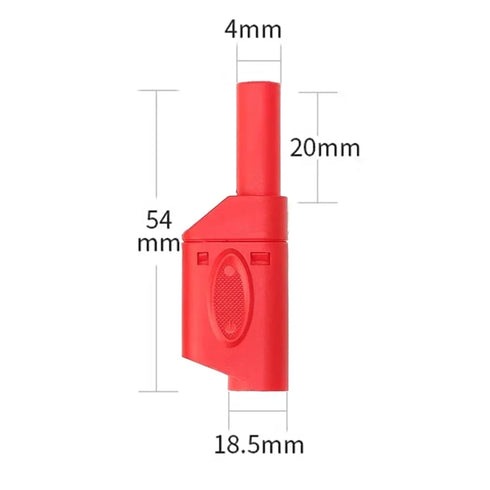 Qingdinu 20PCS 4mm Stackable Banana Plug Sheath Retractable Solder Connector Nickel-Plated Lantern Red Black(Red)