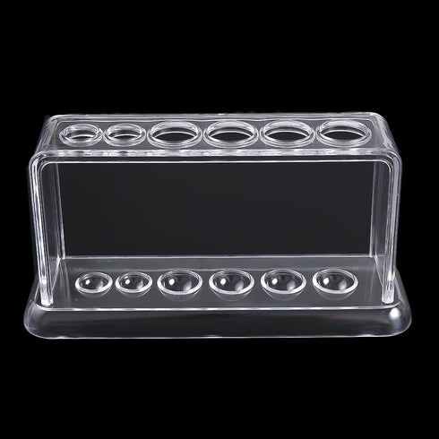 Plastic Clear Test Tube Rack, 6 Holes Stand, Lab Test Tube Stand Shelf School Supply