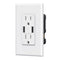 ELEGRP USB Wall Outlet Receptacle, 15 Amp Duplex Tamper Resistant, Dual 4.0 A USB Ports, Glossy White