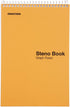 Mintra Office Steno Book, Pastel Colors, 4 Pads/Pack, Graph Ruled, 6inx9in, 70 Sheets, Notebook for Writing Notes