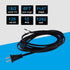 Replacement Power Cord Pigtail 18AWG 2 Prong 6FT Flat Shape 2 Wire Supply Cord with 110V Polarized Plug