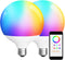 ILC G120 LED Large Globe Light Bulbs, 15W Color Changing, 150W Equivalent, E26 Base, 4000K, 2 Pack