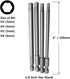 Yakamoz 16Pcs 4-in-1 Multi Long Magnetic Screwdriver Bit Set with 1/4" Hex Shank Power Tools Kit