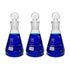 Scientific 150ml Erlenmeyer Conical Flasks Set - Graduated 3.3 Borosilicate Glass with Ground Glass Stoppers, Pack of 3