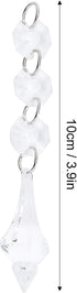 DIY Chandelier, Adjustable Acrylic Beaded Crystal Pendant Hanging Lamp with Transparent Finials, Modern Light Fixture