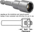 5Pcs Power Nut Driver Set, 1/4 Inch Hex Shank, Magnetic Quick Change Socket Adapter