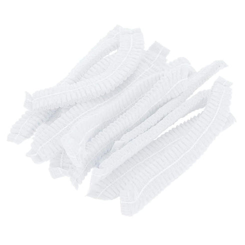 100 Pcs Disposable Hair Nets for Salon Non-Woven Hair Nets with Dual