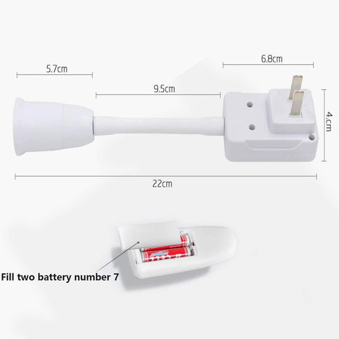 E26/E27 360 Bulb 1 Bulb) Smart Remote Plug in Light Socket Flexible Rotatable LED Light Extension Socket with Switch