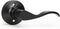 GOBEKOR Right-Handed Black Dummy Door Lever Handle for Closet Doors, Non-Turning Lock for Pantry