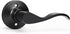 GOBEKOR Right-Handed Black Dummy Door Lever Handle for Closet Doors, Non-Turning Lock for Pantry