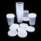 10Pcs 50ml Transparent Plastic Measuring Cups with Lid, Calibration Liquid Container Tools