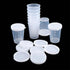 10Pcs 50ml Transparent Plastic Measuring Cups with Lid, Calibration Liquid Container Tools