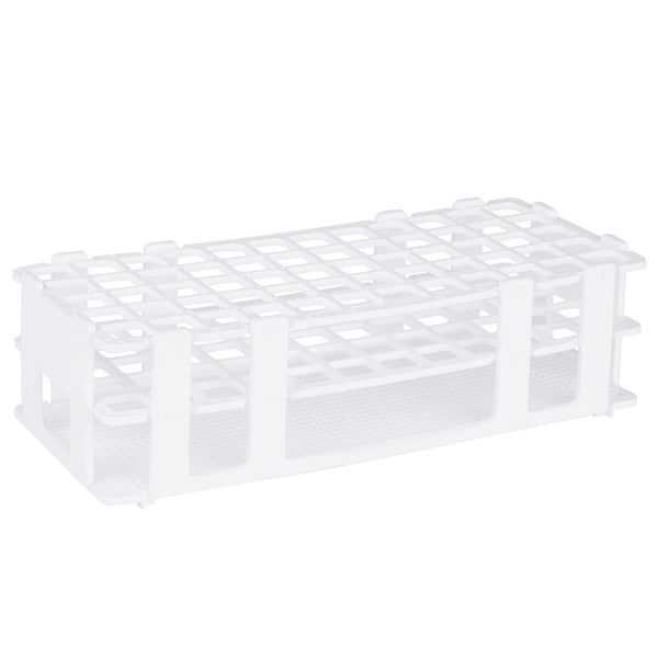 Stonylab 60-Place Test Tube Rack, 16 mm White Plastic Holder, 3-Tier Detachable Design