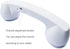 Wireless Retro Telephone Handset, Comfortable Call Receiver for Mobile Phone, White
