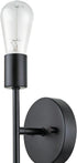 2-Light 65558 Globe Electric Reversible Vanity Light, Matte Black, Minimalist, Open Socket, Horizontal Vertical Mount