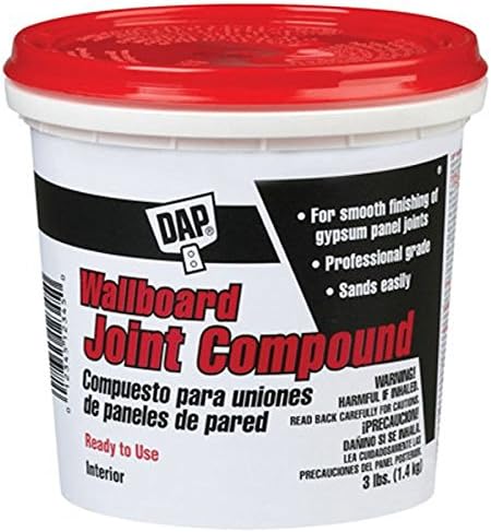 DAP 7079810100 Wallboard Joint Compound Ready to Use, 3Lb Raw Building Material, White