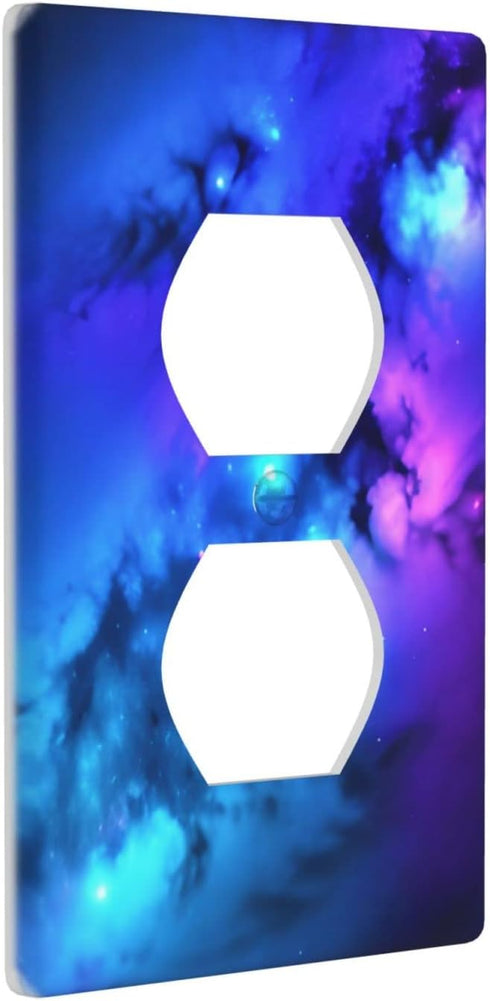 Galaxy Single Duplex Outlet Light Switch Plate Cover for Home, Bedroom, Kitchen - Decorative 4.5 * 2.76 Inches