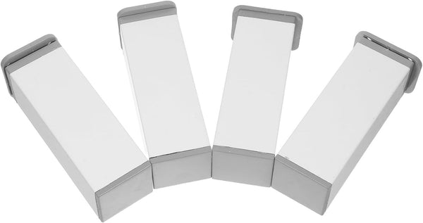 Ipetboom 4pcs Adjustable Cabinet Legs and Furniture Support Feet, White Metal Adjustable Riser