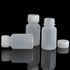 100Pcs 20ml PE Plastic Empty Small Mouth Graduated Lab Chemical Container, Sealing Liquid Medicine Bottles