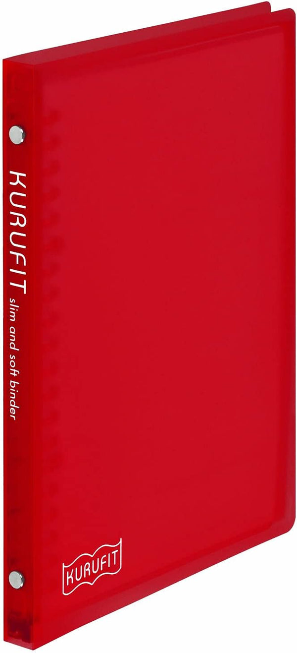 Maruman F091-01 Loose Leaf Binder, A5, Kuru Fit, 20 Holes, Red