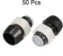 50pcs 5mm Bulb uxcell LED Lamp Holder Light Socket Plastic Chrome Plated for Light-Emitting Diode Lighting