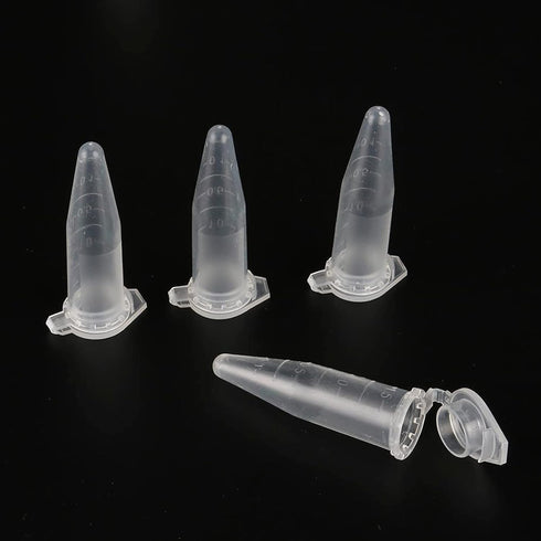 500 Pcs 1.5ml Microcentrifuge Tubes with Snap Cap, Sterilized Clear Plastic Small Vials