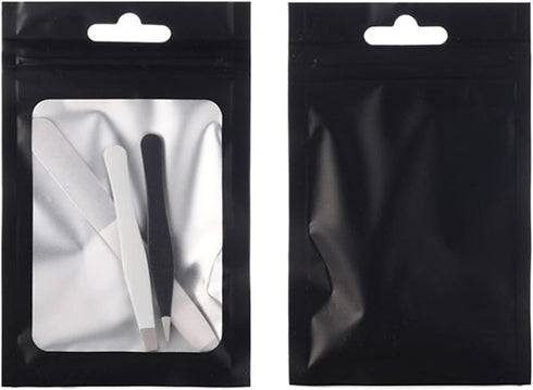 IRTGFHJE Flat Lock Bags Matte Aluminum Foil Frosted Window Zip Lock Bag DIY
