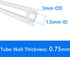 1.5mm 3mm (16.4 Quickun Pure Silicone Tubing, ID x OD High Temp Food Grade Tube Pure Silicone Hose Tube for Home
