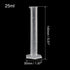 uxcell Plastic Graduated Cylinder, 25ml Measuring Cylinder, Science Test Tube Beakers, Single Metric Scale, Clear Hex Base Flask for Lab Home 3pcs