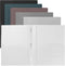 Youngever 12 Pack Heavy Duty Plastic Two Pocket Folders, 3 Prongs, Metal Fastener, in 6 Urban Colors