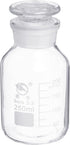 PATIKIL 250mL Reagent Media Bottle, 1Pcs Round 3.3 Borosilicate Glass Graduated Storage Bottle with Clear Cap