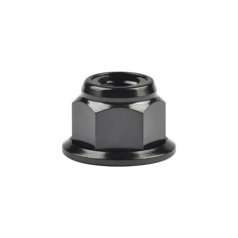 Wanyifa M6 M8 M10 M12 Pack 6 (M6 1.0mm, Titanium Flanged Metal Lock Nut for Motorcycle Cars of Pitch Black)