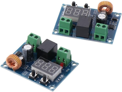 2Pcs DC Voltage Protection Module, Digital Display Switch, Low Voltage Disconnect Protection Module