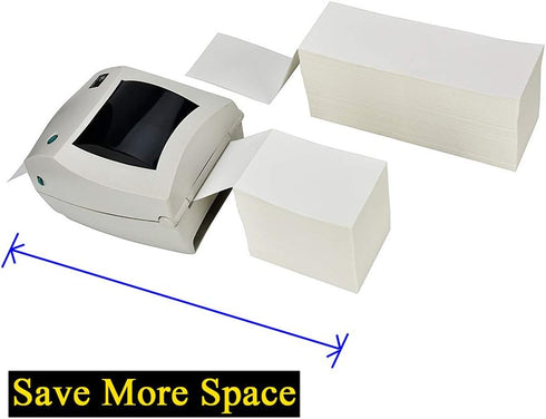 Immuson 4 6 Pack 500 x Direct Thermal Shipping Labels with Perforations, of Thermal Labels, Permanent Adhesive, White