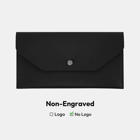 Carrotez Money Envelopes for Cash (PU Leather) Cash Envelopes for Travel and Budgeting, Reusable Cash Envelope Wallet, 1 ea, No Letter Engraving - Black by carrotez
