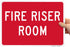 "Fire Riser Room" Sign By SmartSign | Aluminum 10" x 14"
