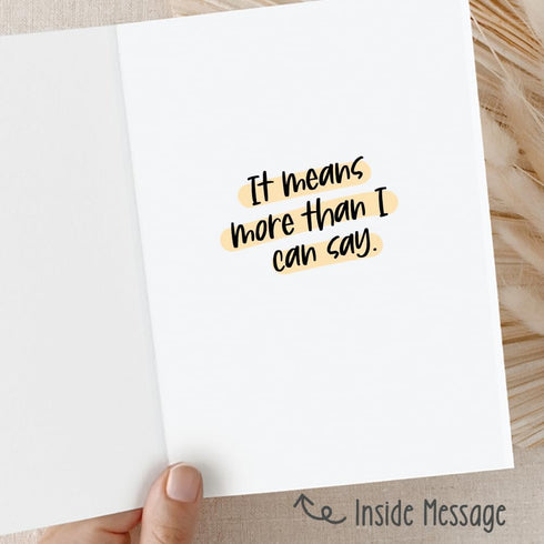 m&h invites Thank You For Your Support Greeting Card Kindness Appreciation Card