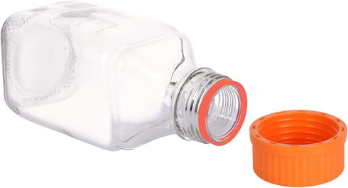 Lab Media Storage Square Bottles with GL45 Screw Cap, Leakproof for Scientific Use, Pack of 8 (500ml)