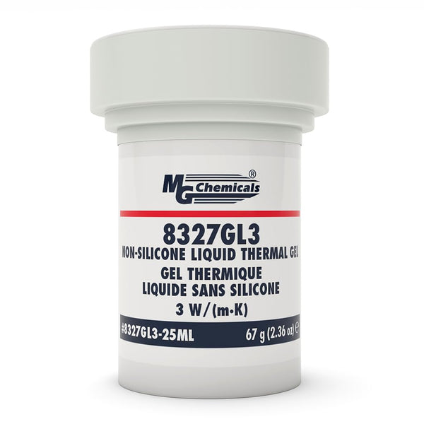 MG Chemicals 8327GL3-25ML Non-Silicone Thermal Gel, 67g, 3 W/(m·K), 1-Part Jar