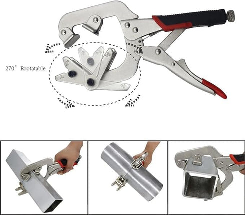 Xiao & Dao Pro 10" C-clamp Locking Pliers with Swivel Pads, 1-Piece XD-C10-003