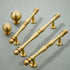 PIYYQNY 2 Pack 96mm/3.8in) Drawer Pulls Knobs for Dresser Drawers Gold Solid Brass Drawer Handle Kitchen Cabinet Handle