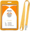 Hovico ID Badge Holder with Lanyard, Vertical Double Sided Transparent Waterproof Name Card Holder (Yellow)