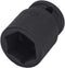 Genius Tools 444020 1/2" Dr. Impact Socket, 20mm Cr-Mo