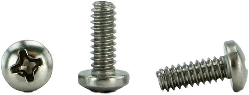 Stainless Steel Pan Head Machine Screws - 6-32 x 3/8 inches, Full Thread, Phillips Drive, 18-8 (100 pcs)