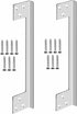 L-Shaped Stainless Steel Security Reinforcement Striker Plates, 2pcs Outswing Door Latch Guard for Extra Home Security