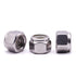 #10-24 (50 PCS) Stainless Steel Hex Locknuts – White Nylon Insert, Stainless Steel 304 Lock Nuts